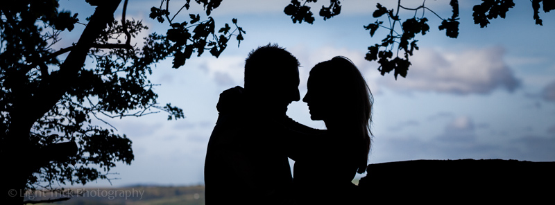 engagement photo shoot silhouette